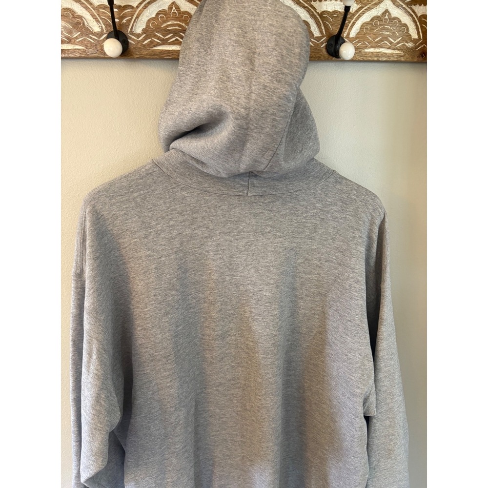 Vintage Nike Athletics Hoodie XL Gray Purple Made in USA Distressed 90s Swoosh - Picture 9 of 10